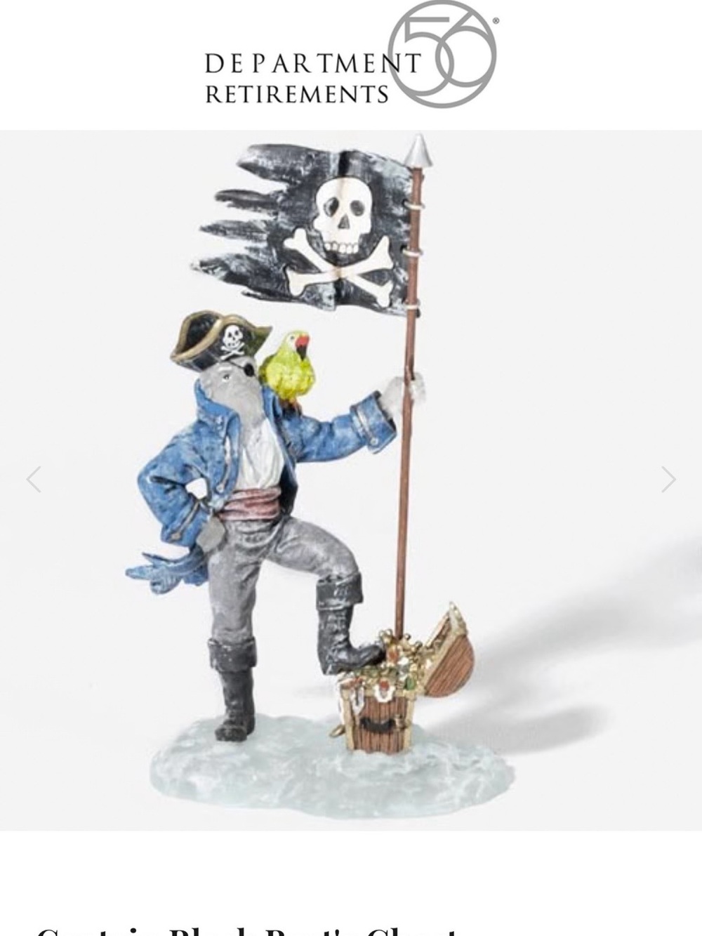 Retired Department 56 Halloween Captain Black Bart’s Ghost SKU 55149